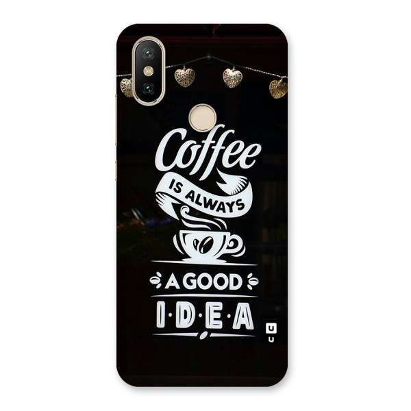 Coffee Idea Back Case for Mi A2