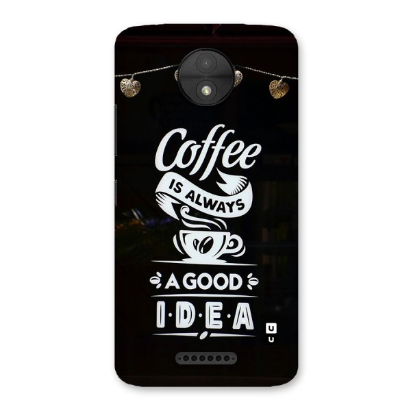 Coffee Idea Back Case for Moto C