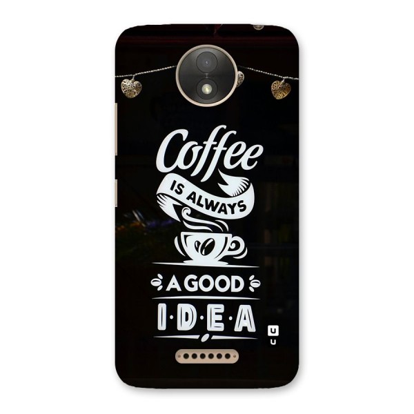 Coffee Idea Back Case for Moto C Plus