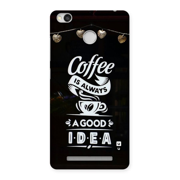 Coffee Idea Back Case for Redmi 3S Prime