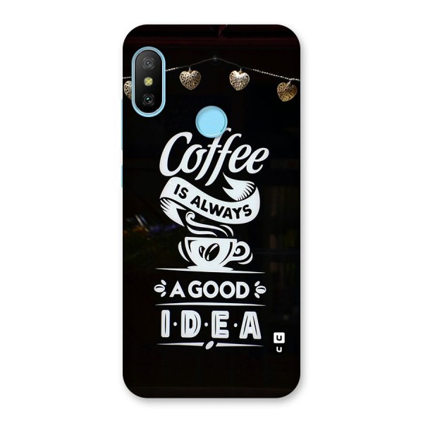 Coffee Idea Back Case for Redmi 6 Pro