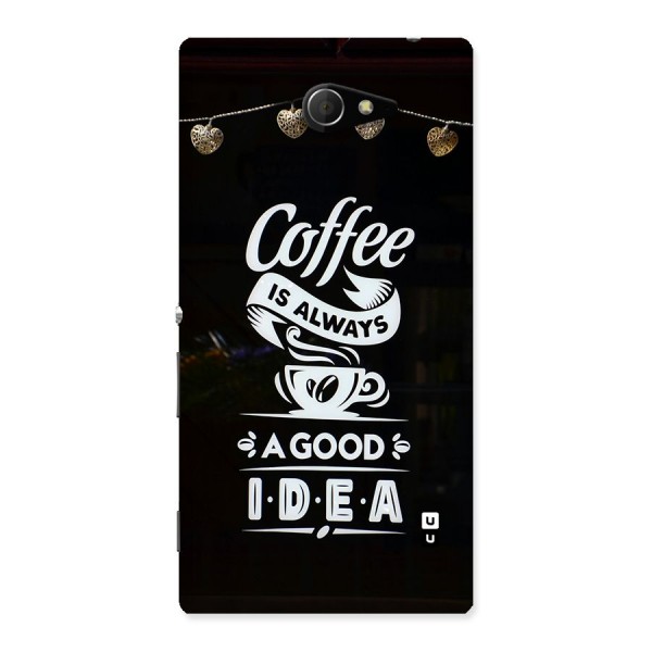 Coffee Idea Back Case for Xperia M2