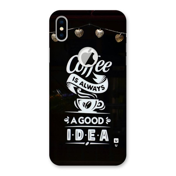 Coffee Idea Back Case for iPhone XS Logo Cut