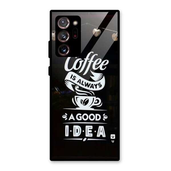 Coffee Idea Glass Back Case for Galaxy Note 20 Ultra