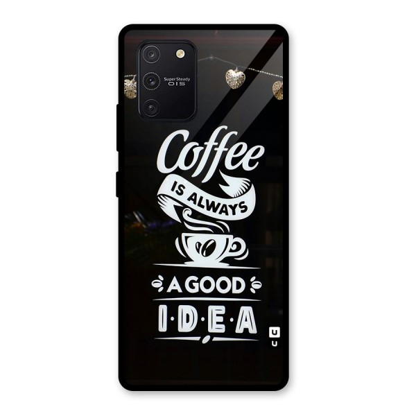 Coffee Idea Glass Back Case for Galaxy S10 Lite