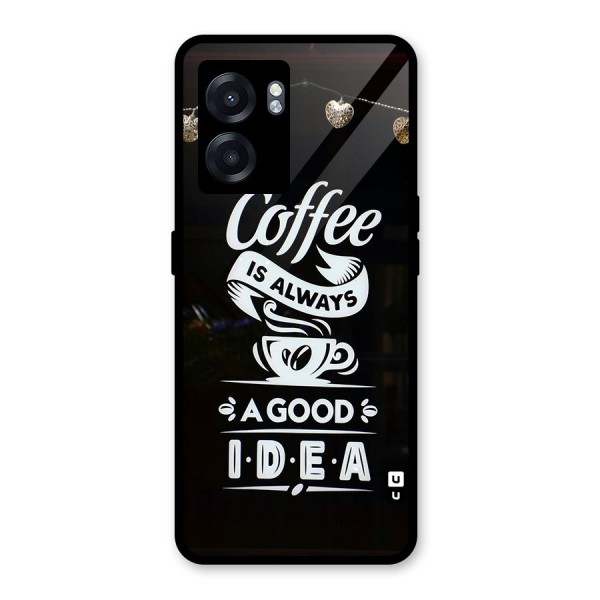 Coffee Idea Glass Back Case for Oppo K10 (5G)