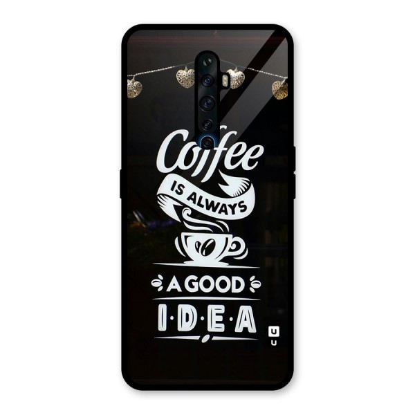 Coffee Idea Glass Back Case for Oppo Reno2 Z