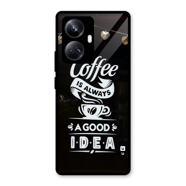 Coffee Idea Glass Back Case for Realme 10 Pro Plus