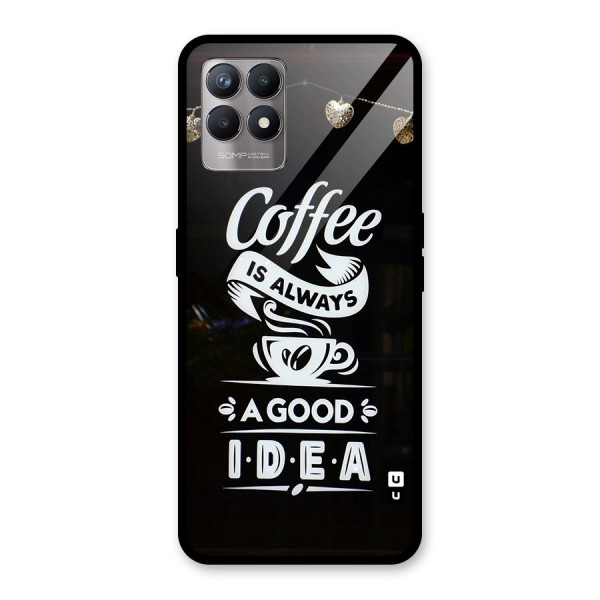 Coffee Idea Glass Back Case for Realme 8i