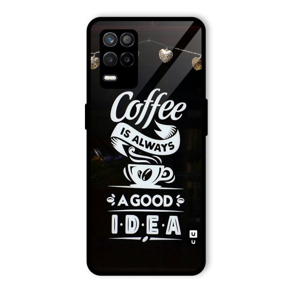 Coffee Idea Glass Back Case for Realme 9 5G