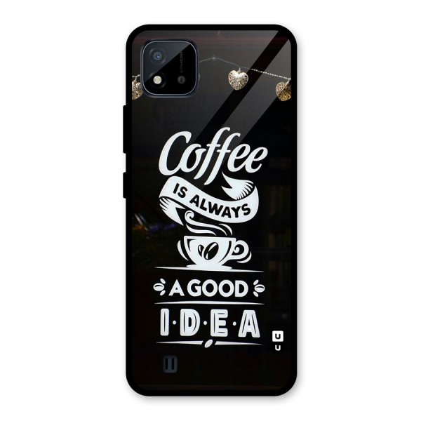 Coffee Idea Glass Back Case for Realme C11 2021