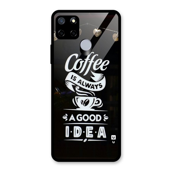 Coffee Idea Glass Back Case for Realme Narzo 20