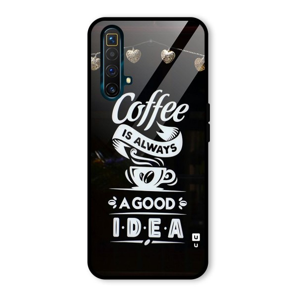 Coffee Idea Glass Back Case for Realme X3 SuperZoom