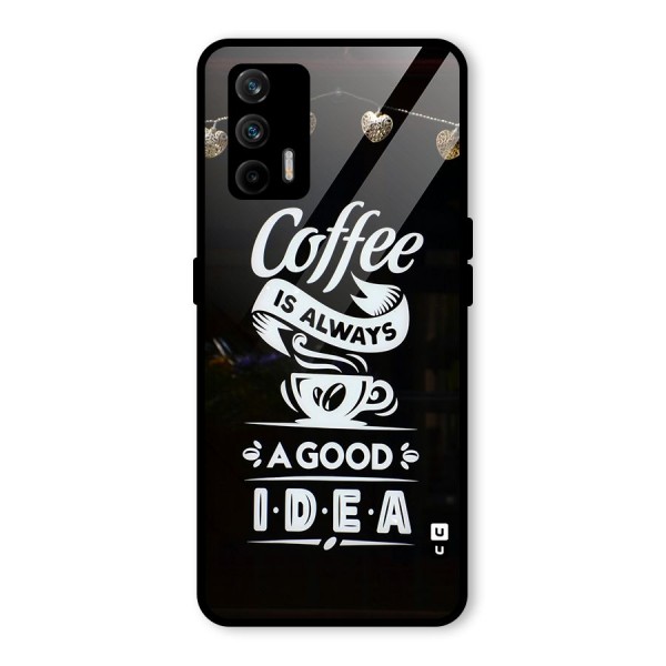 Coffee Idea Glass Back Case for Realme X7 Max