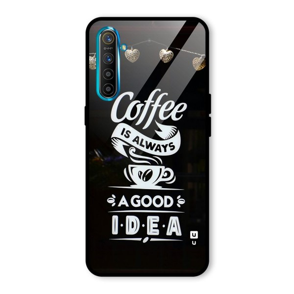 Coffee Idea Glass Back Case for Realme XT