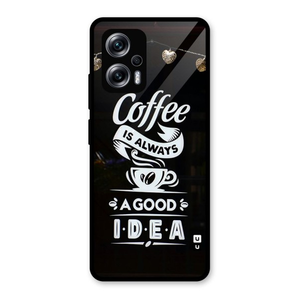 Coffee Idea Glass Back Case for Redmi K50i