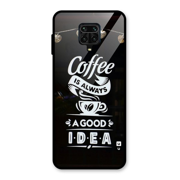 Coffee Idea Glass Back Case for Redmi Note 10 Lite