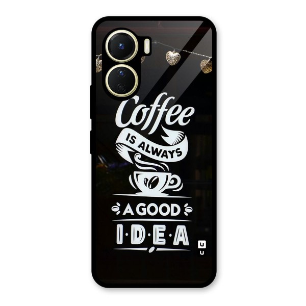 Coffee Idea Glass Back Case for Vivo Y56