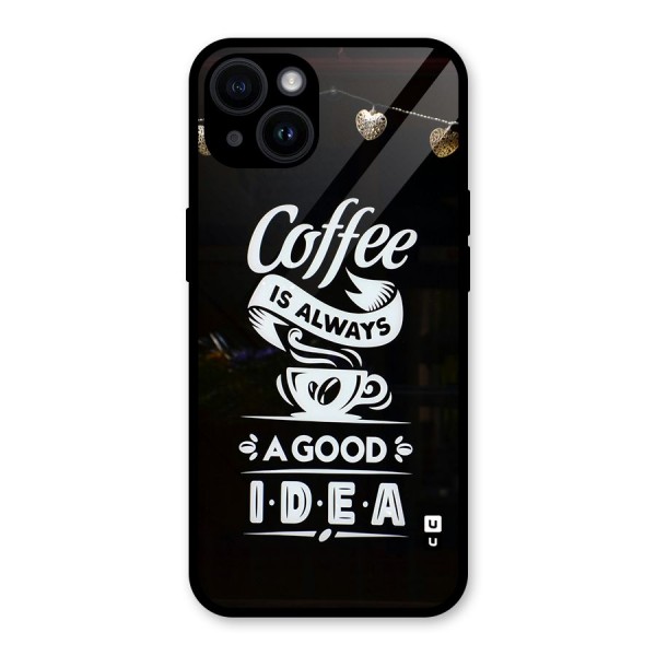 Coffee Idea Glass Back Case for iPhone 14