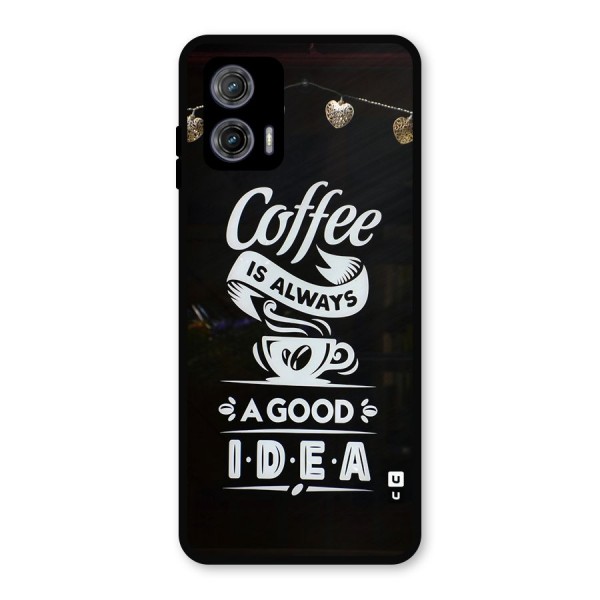 Coffee Idea Metal Back Case for Moto G73