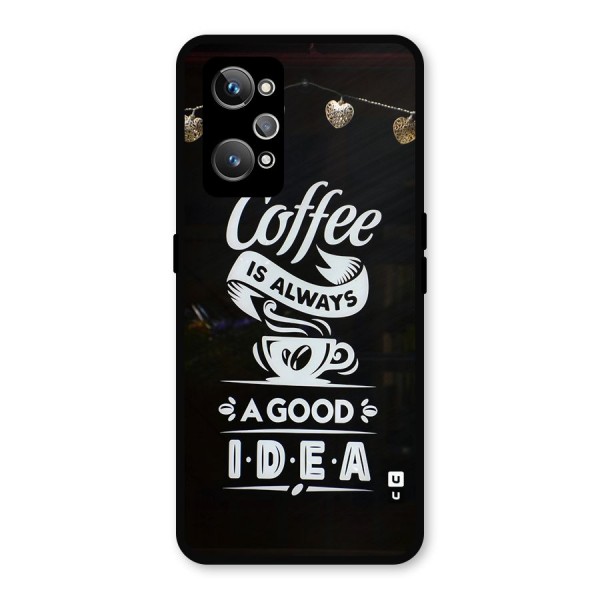 Coffee Idea Metal Back Case for Realme GT 2