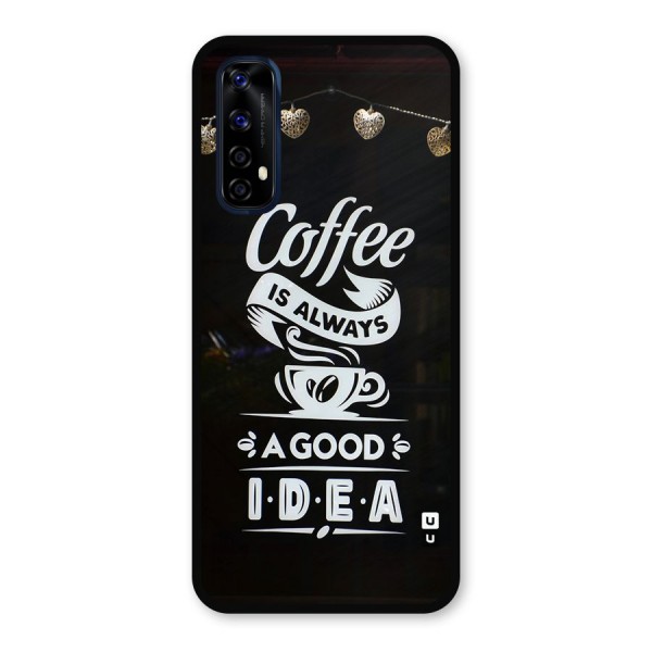 Coffee Idea Metal Back Case for Realme Narzo 20 Pro