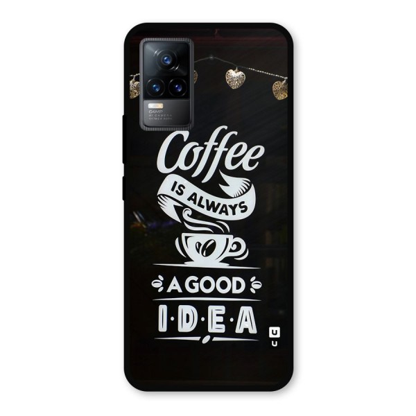 Coffee Idea Metal Back Case for Vivo Y73