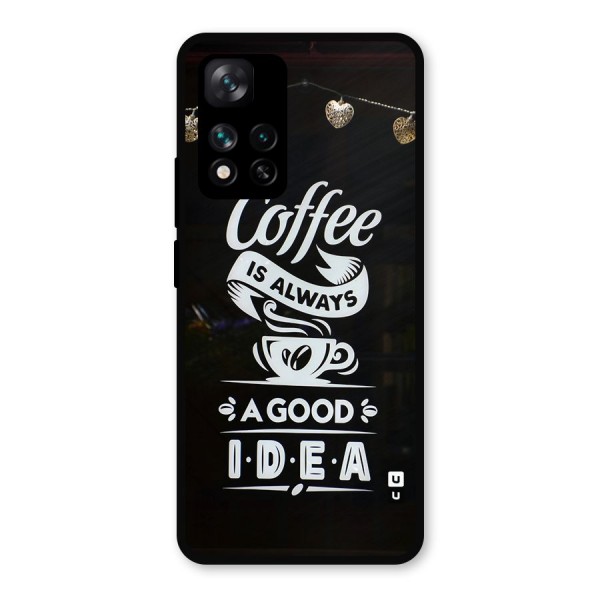 Coffee Idea Metal Back Case for Xiaomi 11i Hypercharge 5G