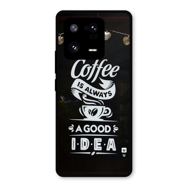 Coffee Idea Metal Back Case for Xiaomi 13 Pro