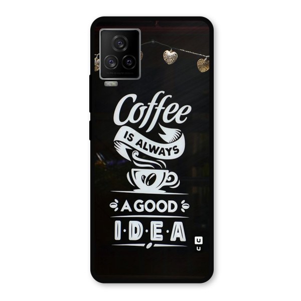 Coffee Idea Metal Back Case for iQOO 7 Legend 5G