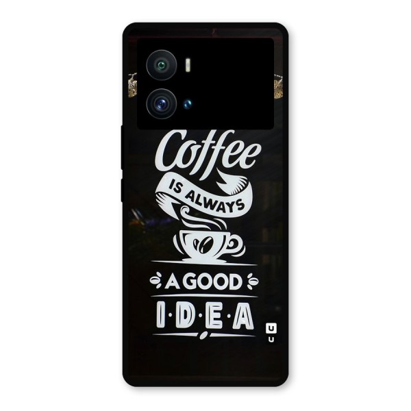 Coffee Idea Metal Back Case for iQOO 9 Pro