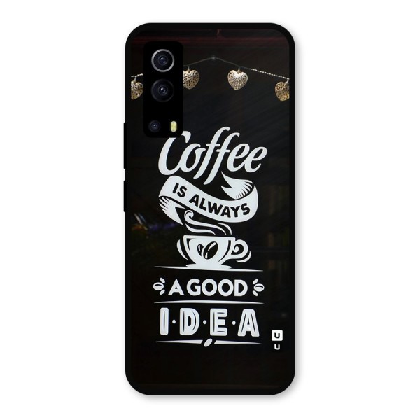 Coffee Idea Metal Back Case for iQOO Z3