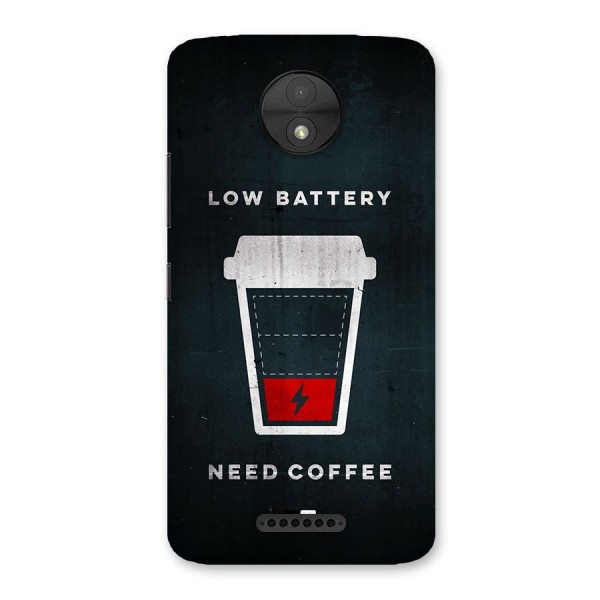 Coffee Need Back Case for Moto C