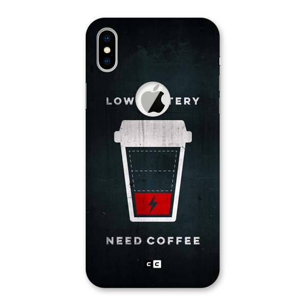 Coffee Need Back Case for iPhone XS Logo Cut