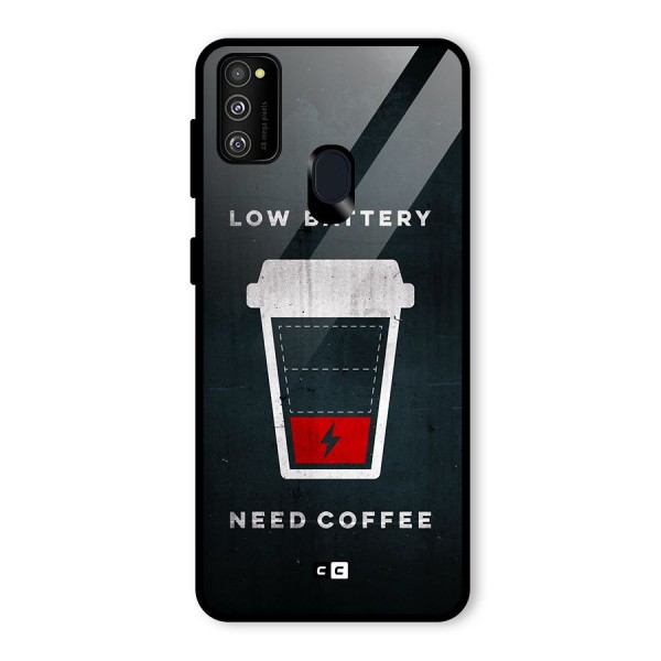 Coffee Need Glass Back Case for Galaxy M21