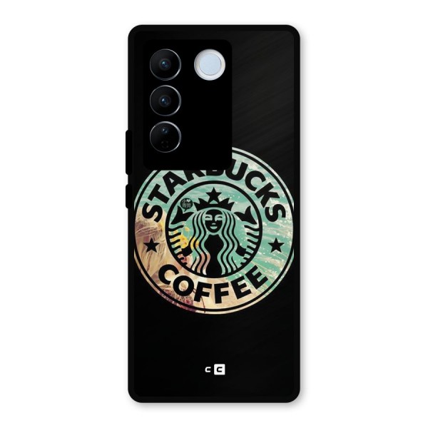 Coffee StarBucks Metal Back Case for Vivo V27 Pro