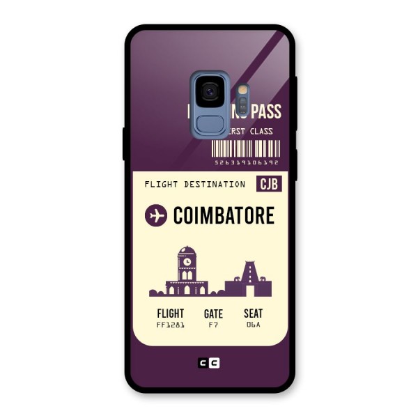 Coimbatore Boarding Pass Glass Back Case for Galaxy S9