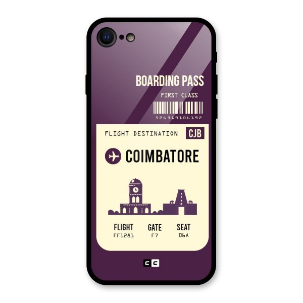 Coimbatore Boarding Pass Glass Back Case for iPhone 8