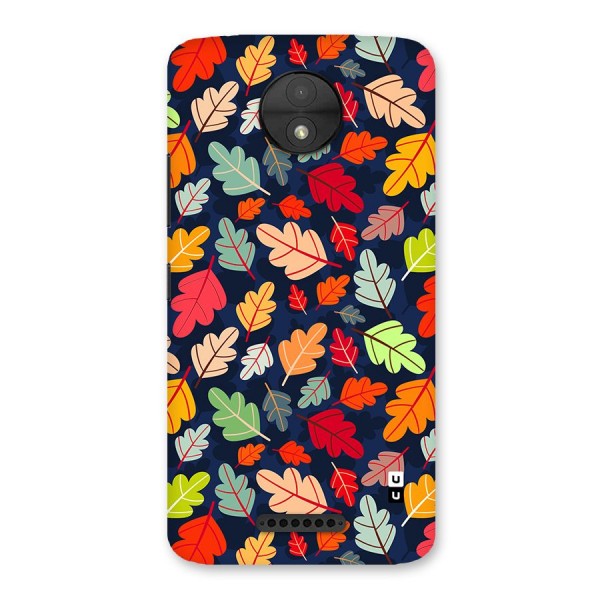 Colorful Leaves Beautiful Pattern Back Case for Moto C