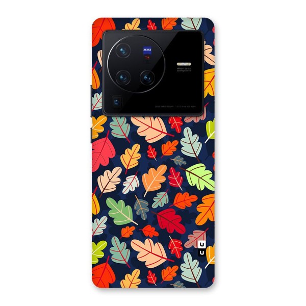 Colorful Leaves Beautiful Pattern Back Case for Vivo X80 Pro