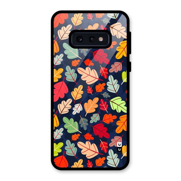 Colorful Leaves Beautiful Pattern Glass Back Case for Galaxy S10e
