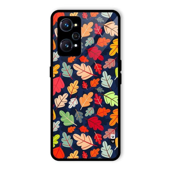 Colorful Leaves Beautiful Pattern Glass Back Case for Realme GT 2