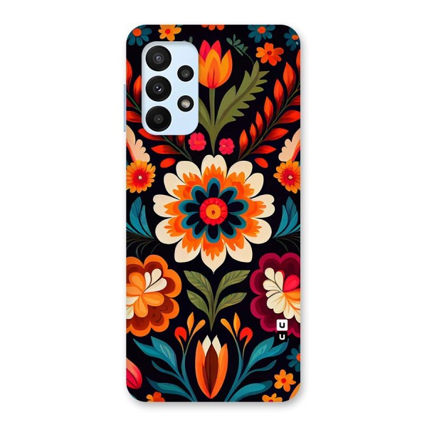 Colorful Mexican Floral Pattern Back Case for Galaxy A23