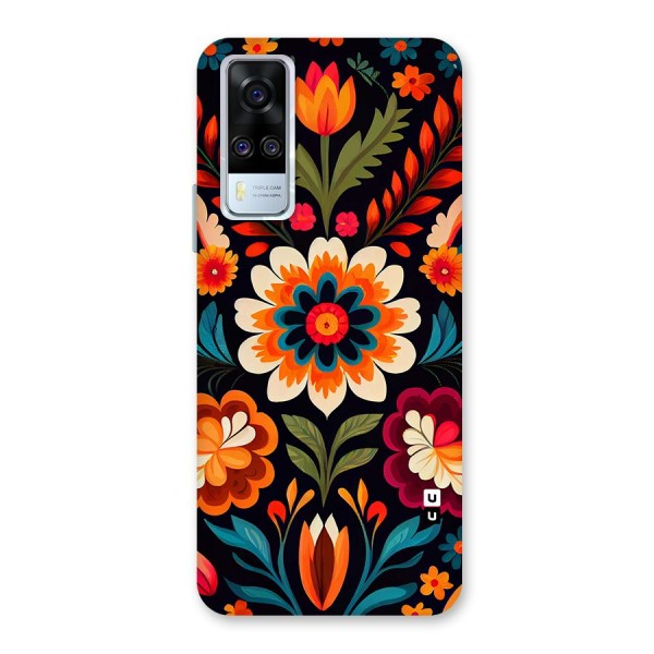 Colorful Mexican Floral Pattern Back Case for Vivo Y51