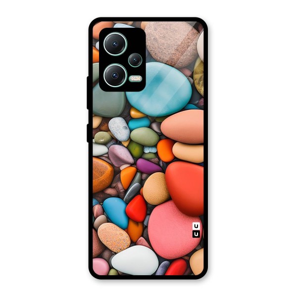 Colourful Stones Glass Back Case for Redmi Note 12 5G