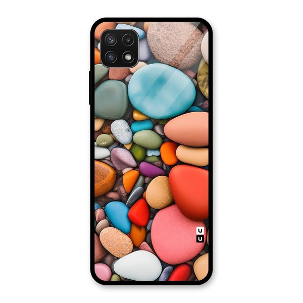 Colourful Stones Glass Back Case for Galaxy A22 5G