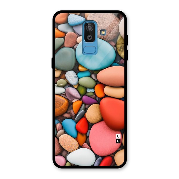 Colourful Stones Glass Back Case for Galaxy J8