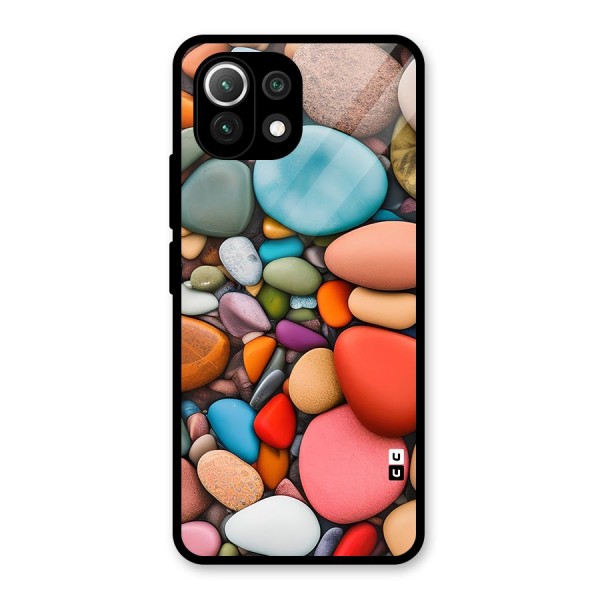 Colourful Stones Glass Back Case for Mi 11 Lite