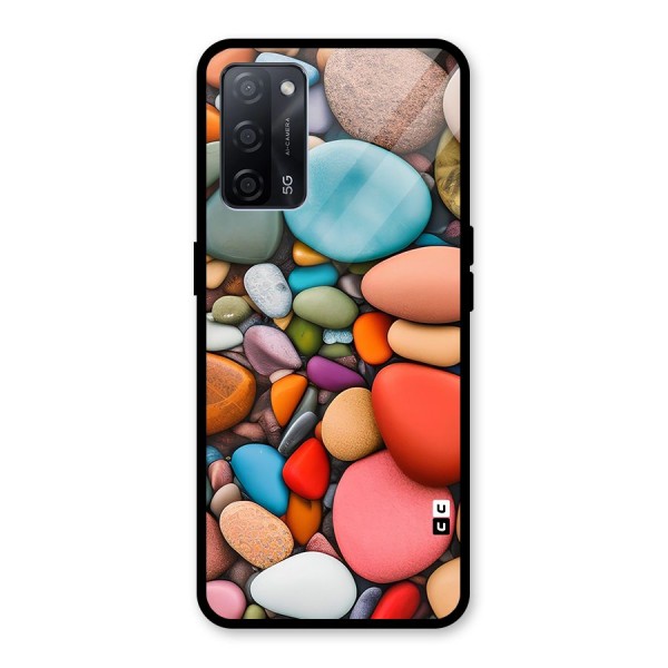 Colourful Stones Glass Back Case for Oppo A53s 5G