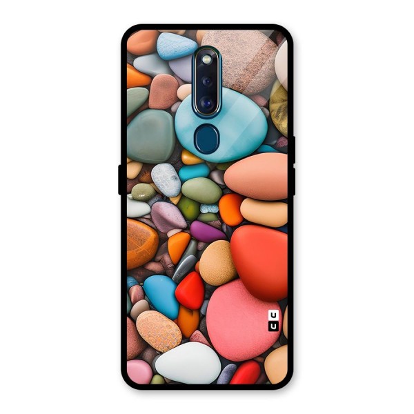 Colourful Stones Glass Back Case for Oppo F11 Pro